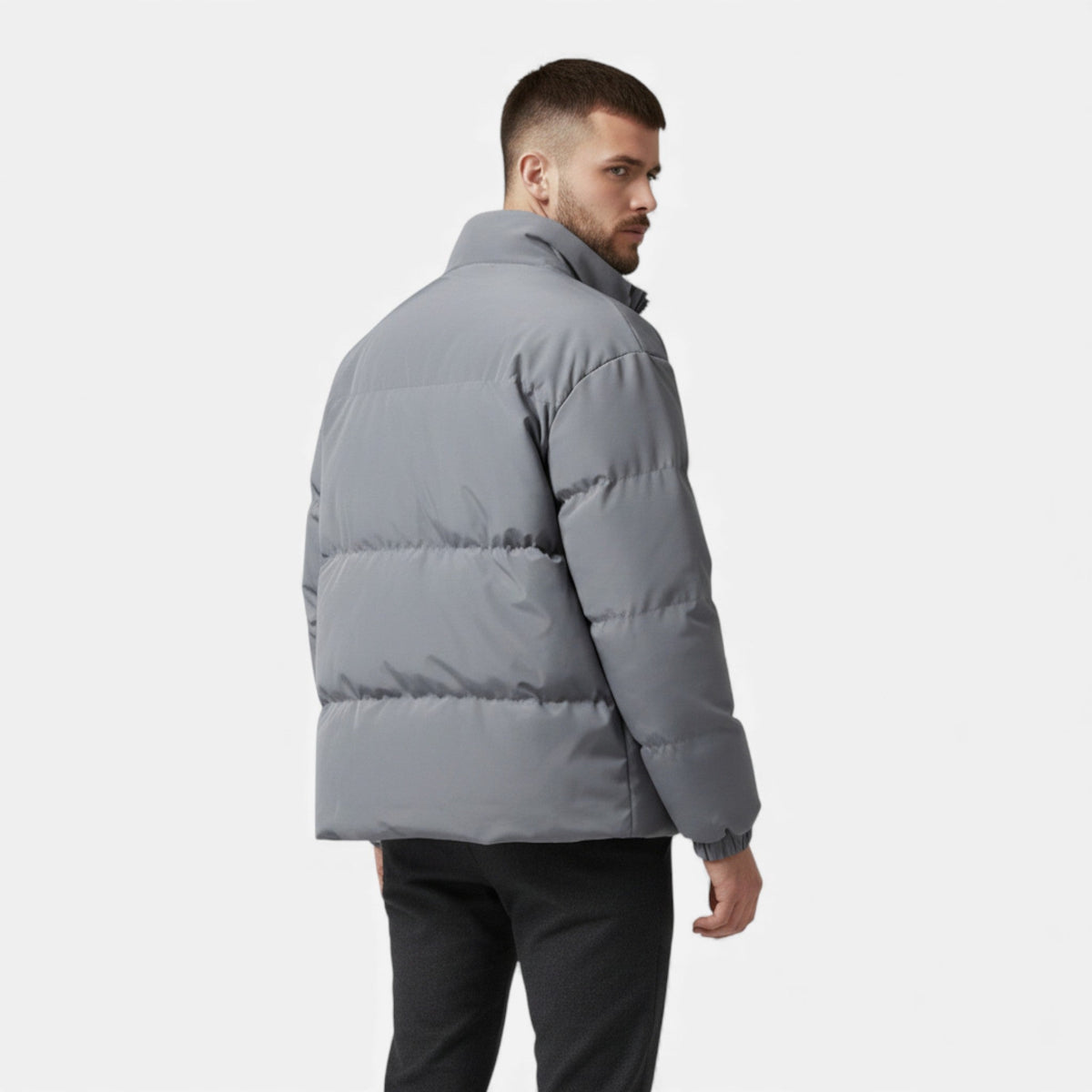 Men's Minimalist Quilted Elevated Puffer Jacket for Daily Use