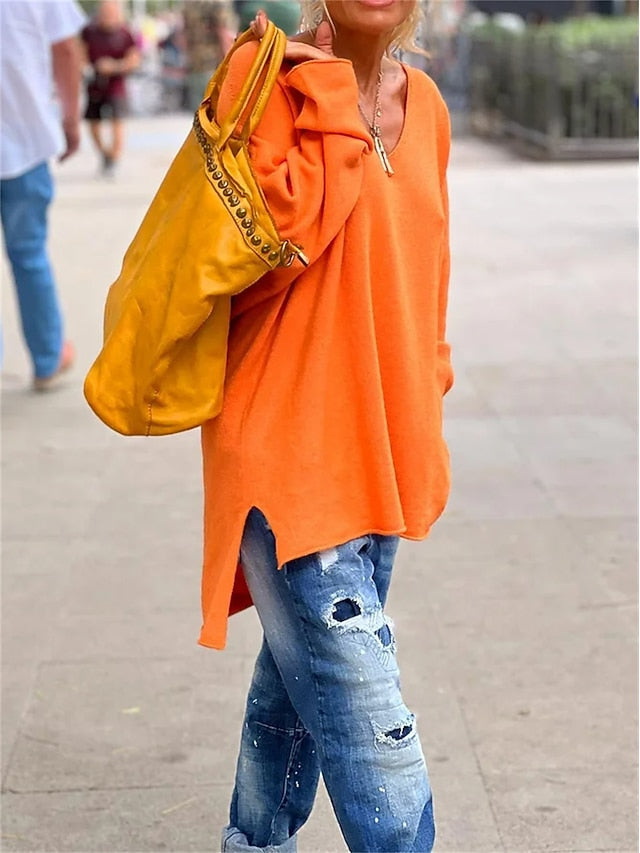Women's Oversized Tunic Sweatshirt for Fall and Winter Everyday Wear