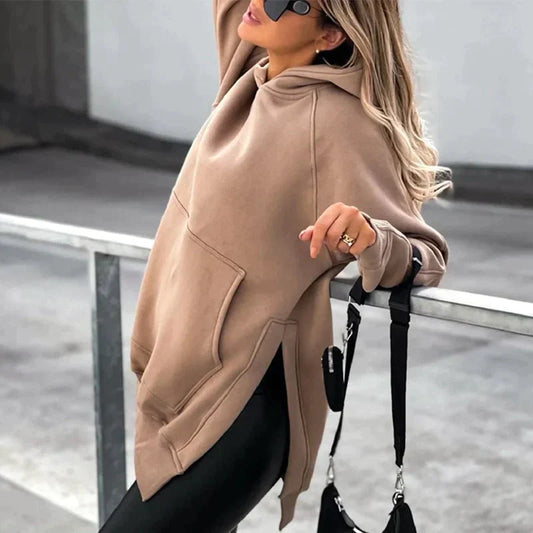 Women's Oversized Boxy Hoodie for Fall and Winter Everyday Wear