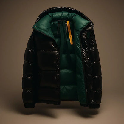 Men's Insulated Zip-Up Puffer Jacket for Fall and Winter Everyday Wear